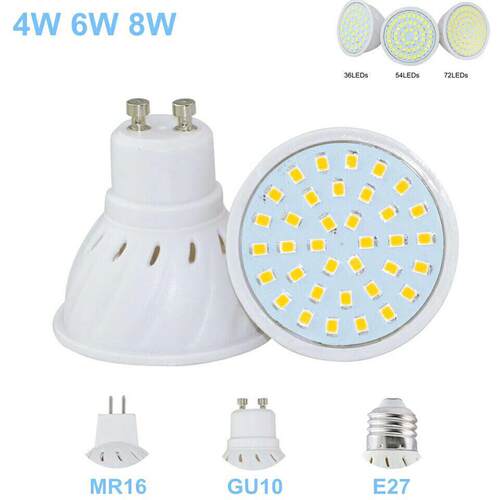 爆款 GU10 led灯杯 110V/220V 6LED灯杯4W6W8W MR16射灯 E27灯泡