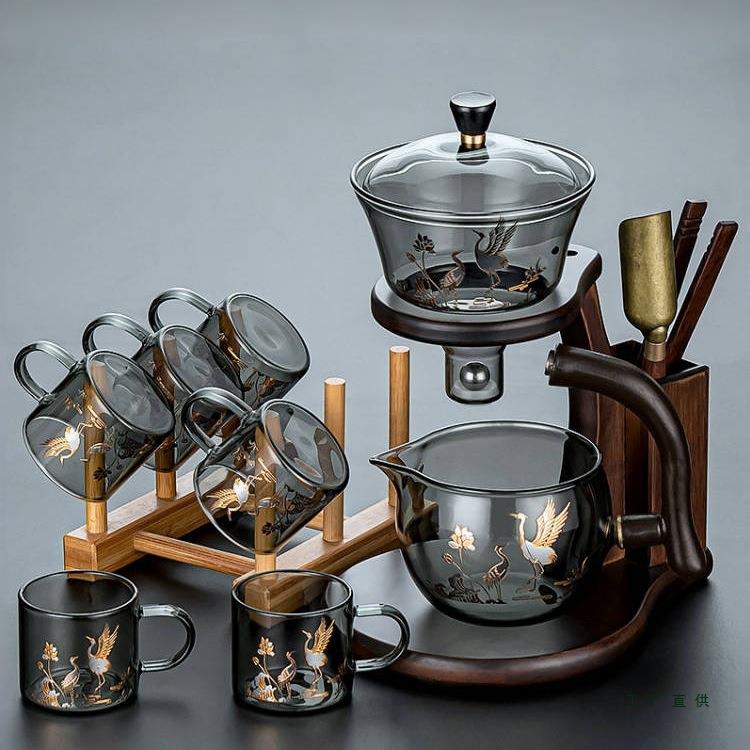 懒人泡茶专用茶具套装玻璃茶壶茶杯功夫家用高档2025新款自动神器