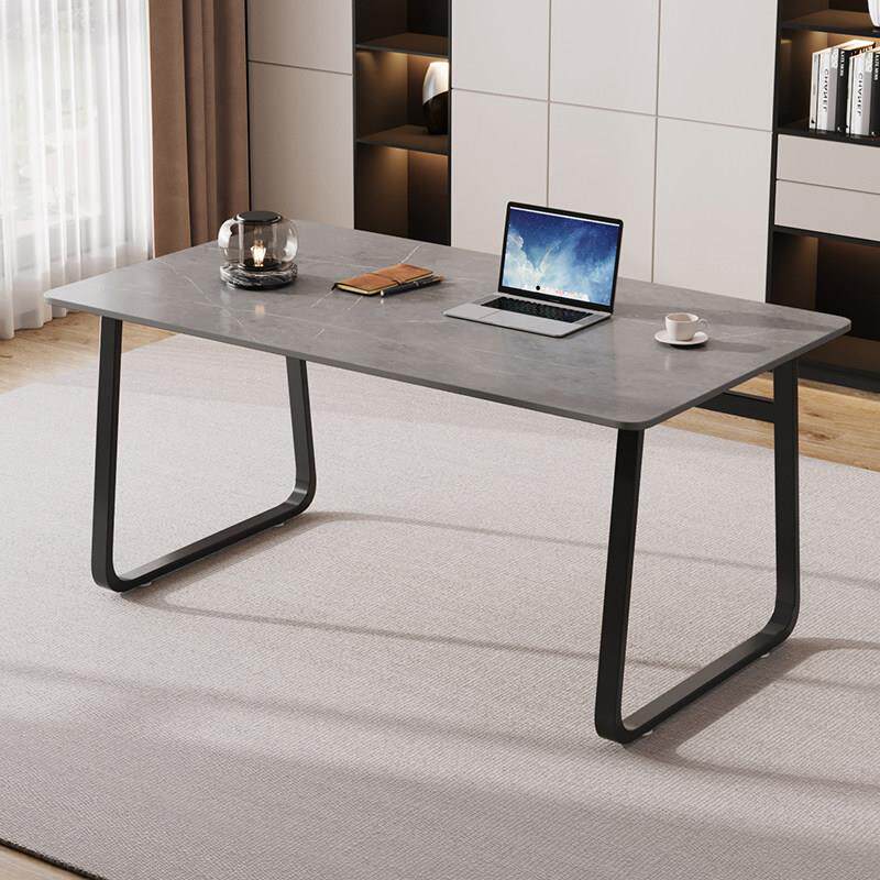轻奢岩板书桌家用电脑桌办公桌现代简约客厅小户型办公桌卧室桌子