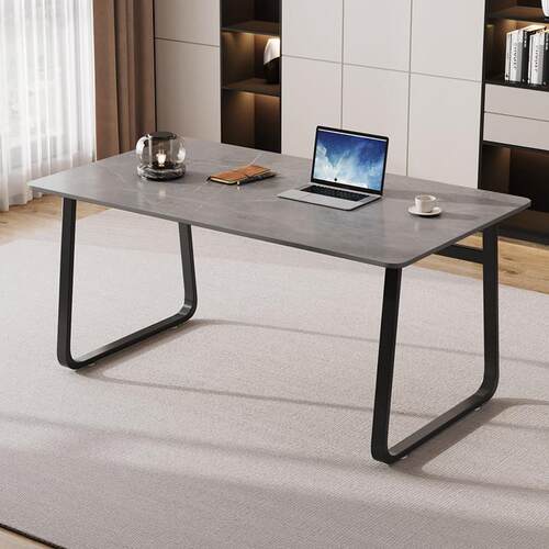 轻奢岩板书桌家用电脑桌办公桌现代简约客厅小户型办公桌卧室桌子
