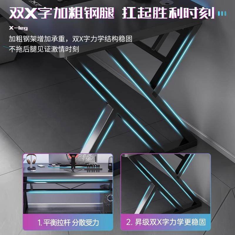 双人电脑桌台家用无品牌/电式竞卧室长桌书桌简易情侣并排办工公