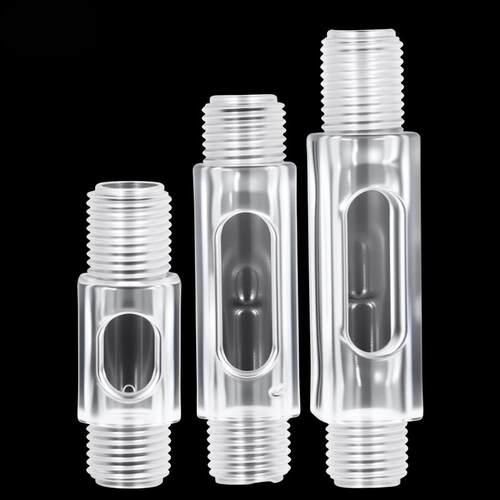 穿线绝缘灯具安装件透明亚克力PC塑料三通牙管六角牙T型
