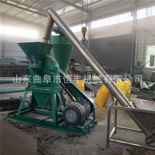 泰安饲料粉碎机大型除尘式稻壳玉米粉碎机齿爪式磨粉机