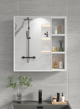 6智能镜柜纳墙式卫挂生间镜子R带置物架单独浴室收一体太VXD空铝