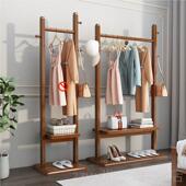新款 实木衣帽架落地挂挂衣架办公室创衣架包架约卧室简衣服意架子