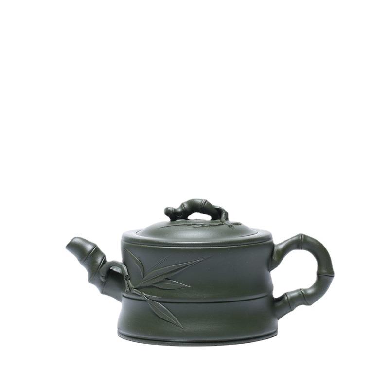 宜兴民国绿泥紫砂壶手工制一品竹段壶家用茶具泡茶壶制做