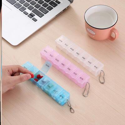 Pill Box Holder Weekly Medicine Storage Organizer Container