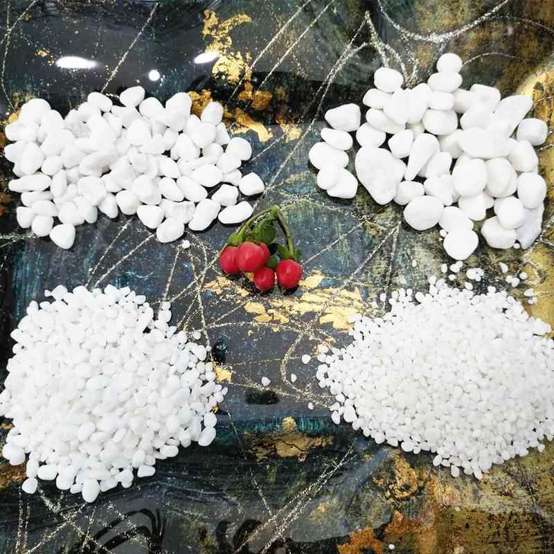 白色石子白色水磨石子白色鹅卵石园林铺路用白石子白色砾石