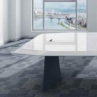 会桌长桌漆白色大型RGW时尚 洽谈桌议室组合多烤人会议办公桌简约