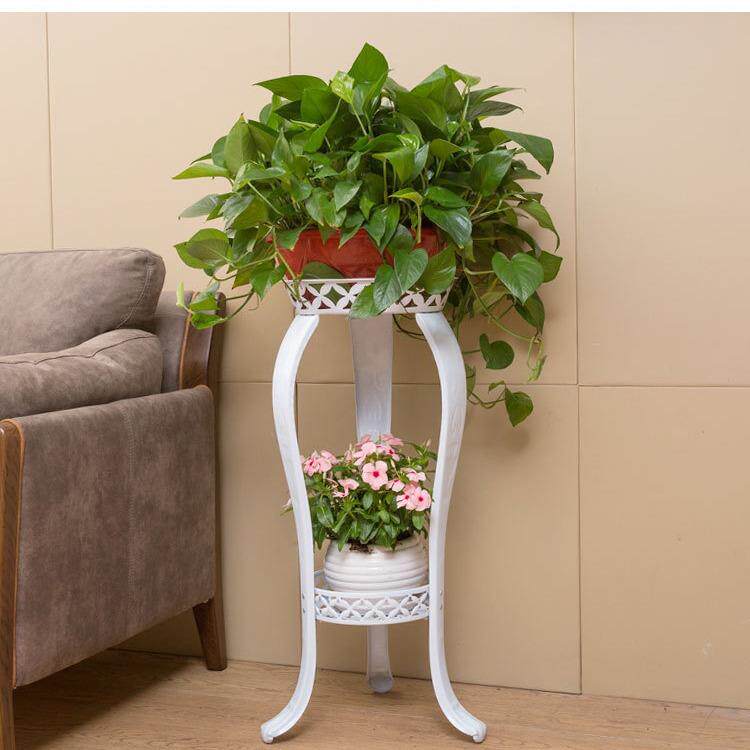 欧式加厚铁艺花架落地式阳台室内客厅花架子绿萝吊兰花盆架