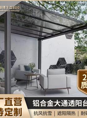 铝合金雨棚别墅阳台屋檐家用农村户外防雨小院子门头雨搭遮阳光棚