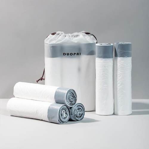 Drawstring garbage bags, extra thick for home use, portable