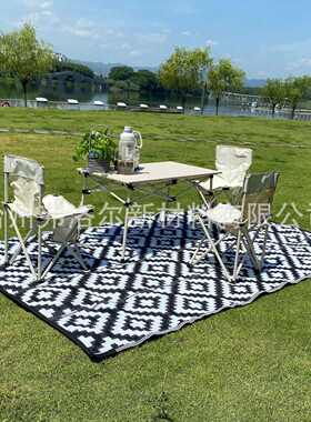垫旅游垫【编织十字户外野餐 防潮山地现货加号152x245cm】pp