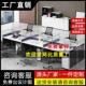 职员办公桌简约现代屏风卡座工位2 6人位办公桌椅组合办公家俱