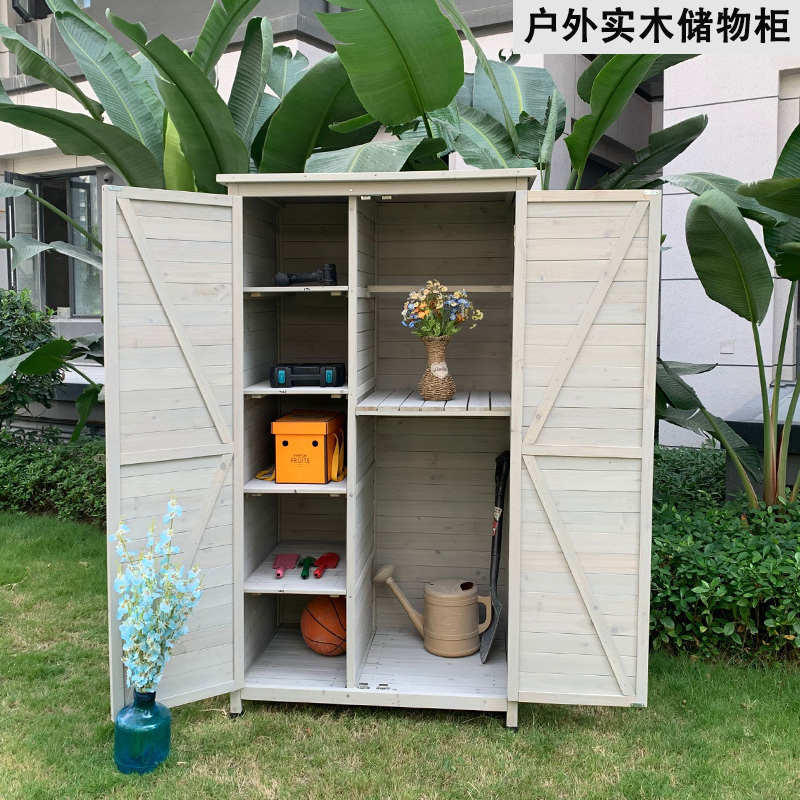户外收纳储物柜防水防雨防晒杂物整理箱阳台庭院花园工具房置物柜