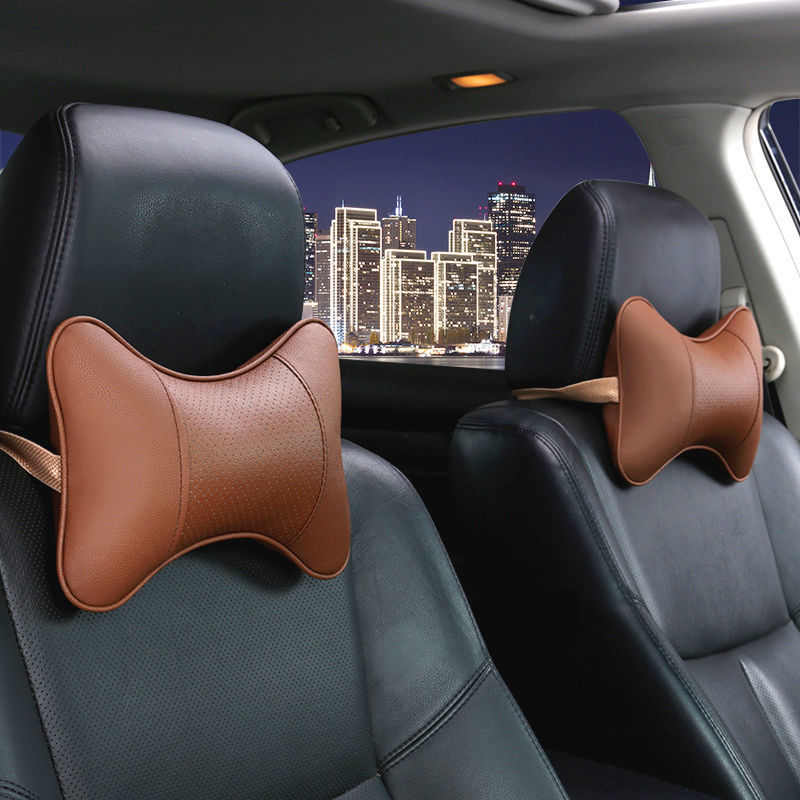 汽车内饰用品车载颈枕车用丹尼骨头枕车内靠枕汽车PU头枕