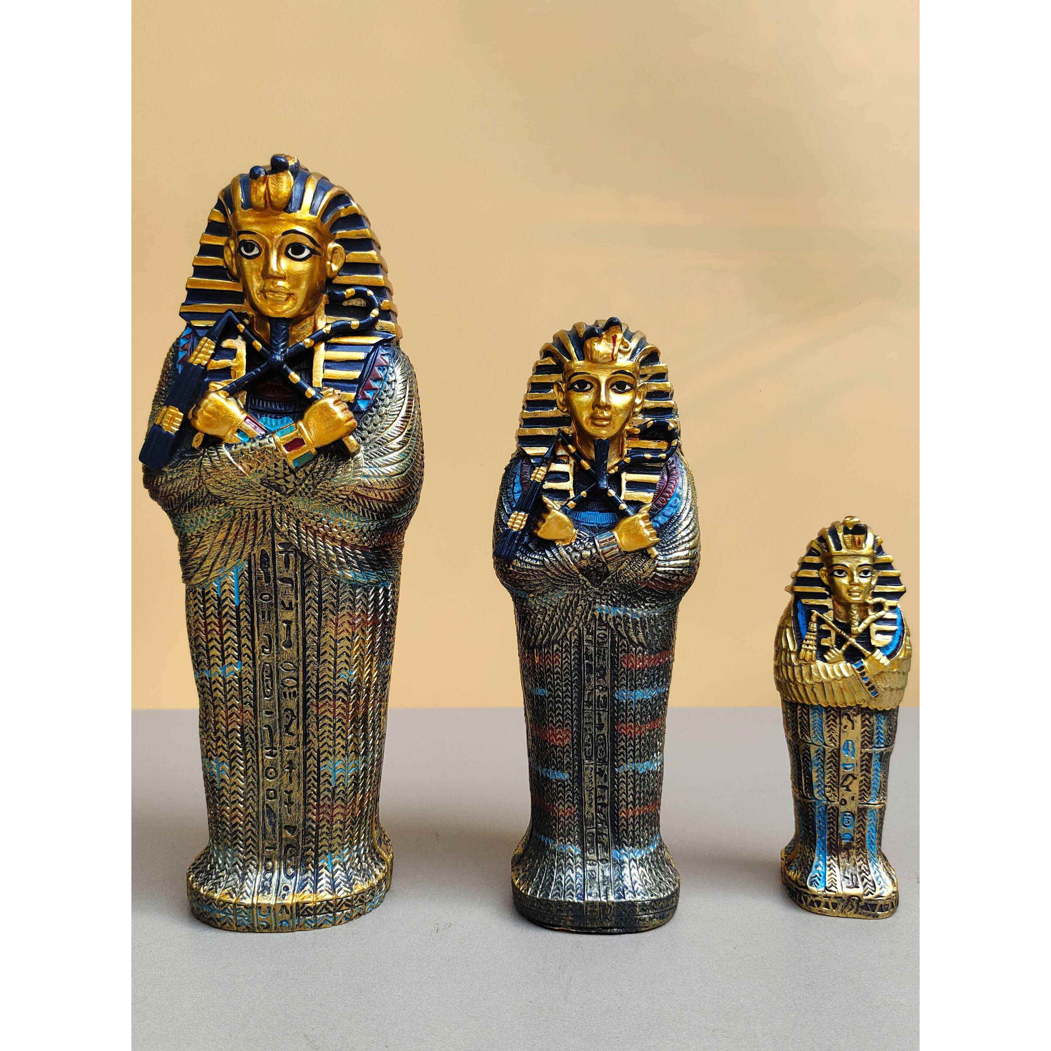 木乃伊手办金字塔装饰品摆件埃及法老旅游纪念品圣甲虫模型工艺品