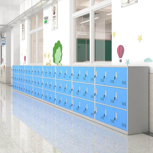 学生书包柜员工铁皮柜磁吸无锁幼儿园收纳柜学校教室密码锁储物r&