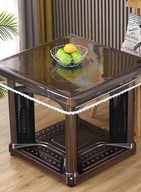 71TX透明胶垫pvc桌布烤火罩水晶板防水防油烤火被电暖桌皮套电炉