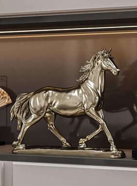 生肖马ATKD1147摆件龙柜马精神办公室桌面品装饰电视礼冷铸铜树送