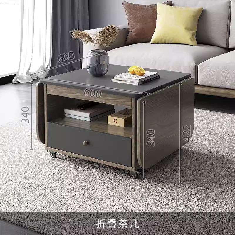 多功能实木折叠茶几小户型北欧客厅边角几现代简约阳台迷你小桌子