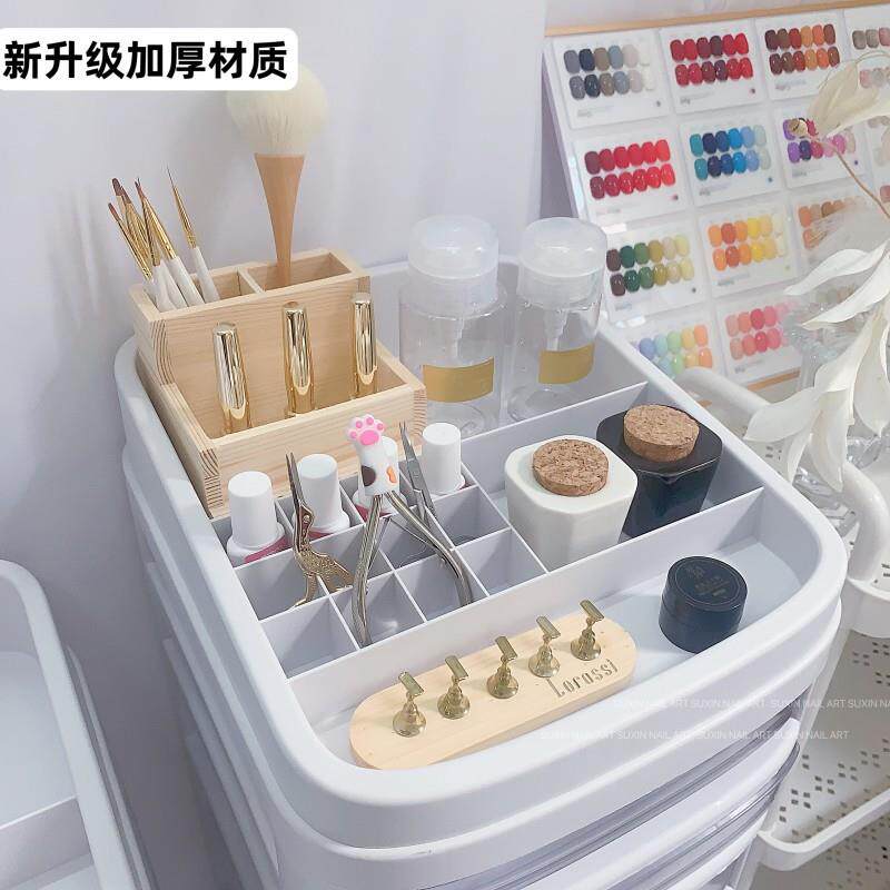 美甲工具箱收納箱日式推车甲油胶饰品收纳盒多层滑轮收纳柜抽屉