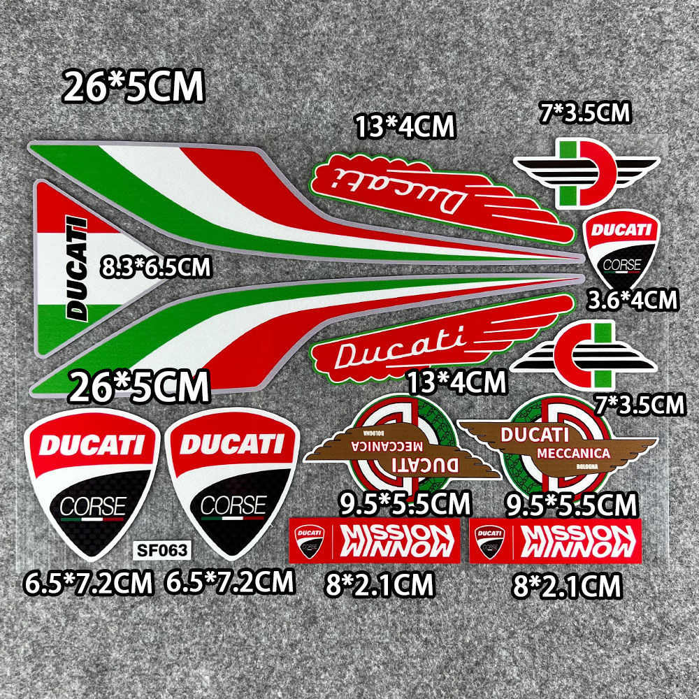 DUCATI反光防水贴纸杜卡迪821车标摩托车199头盔贴花696/939/V2V4