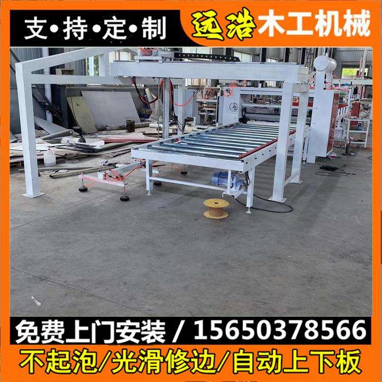 防潮隔断板贴面机 玻镁板覆合彩钢板自动免漆门家装双面贴纸机