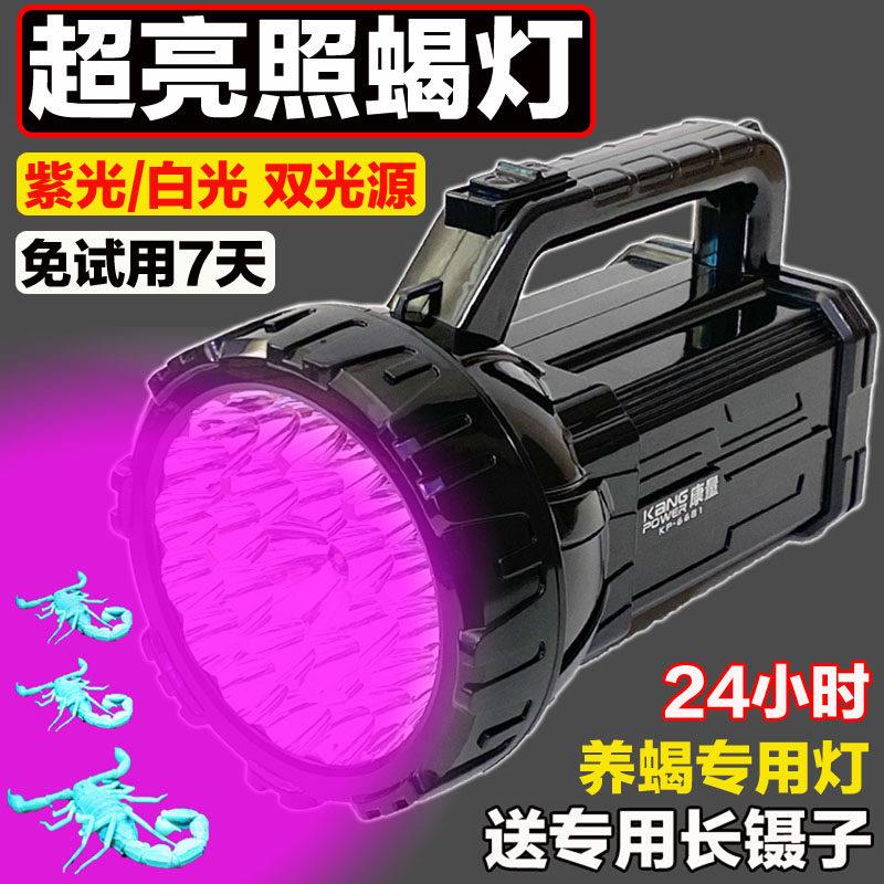 新款照蝎子灯户外专用强光超亮大功率紫光手电筒长续航蝎子灯可充