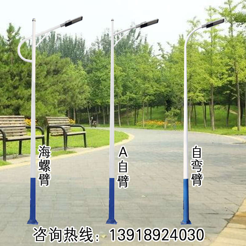 LED路灯3米4米5米6米新农村户外道路灯自弯臂A字臂海螺臂市电路灯