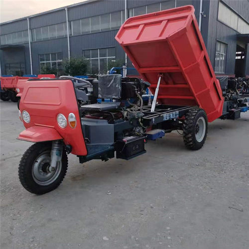 建筑工地型三轮翻斗车 电启动液压自卸农用三轮车 封闭棚三蹦子