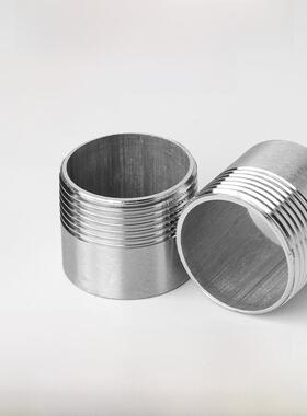 304不锈钢单头丝焊接外牙螺纹短接头316L水管外丝转接头1寸4分6分