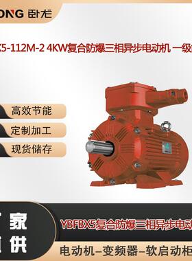 YBFBX5-112M-2 4KW复合防爆三相异步电动机 一级能效