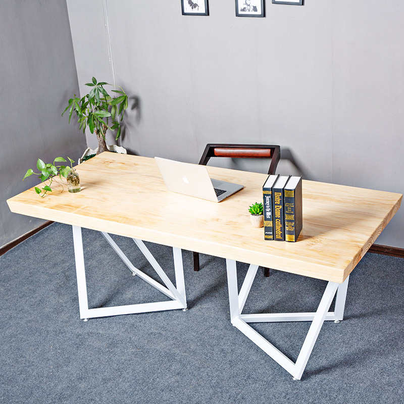 长条loft办公桌长桌桌椅大简约办公室工业美式风家具实木铁会议艺