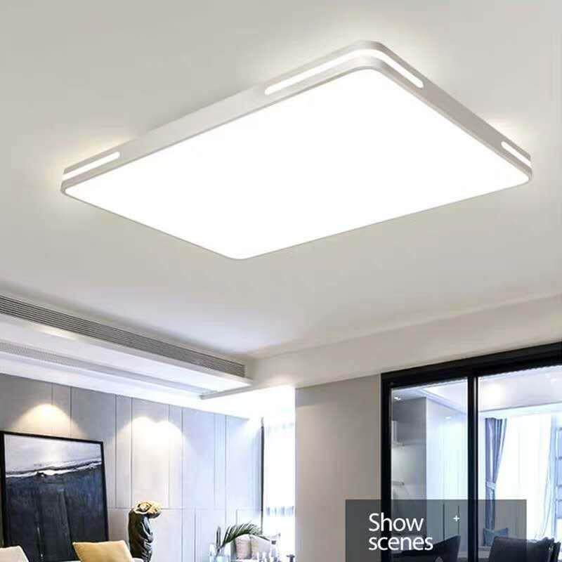 北欧风格吸顶灯卧室灯客厅灯白色大气套件黑色新款外壳