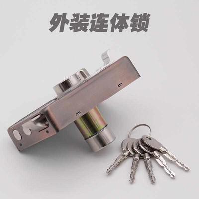 批发9219连体锁简易锁外装门锁老式防盗门锁地下室门锁储藏间门锁