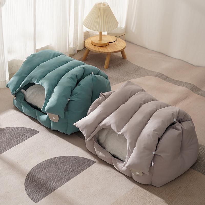 简约两用拱形猫窝家居沙发半封闭猫窝 秋冬保暖小型狗窝 宠物用品