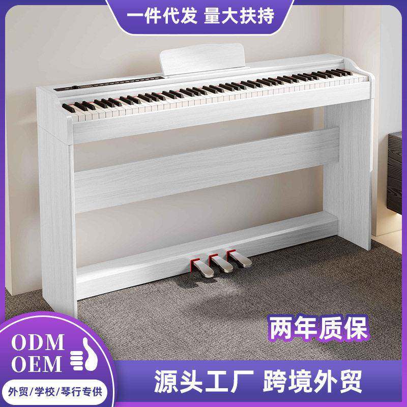 LeGemCharr/镭晶彩新款木纹88键多功能电钢琴立式钢琴无盖