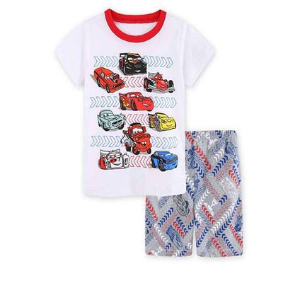 Summer Children Pajamas Set Short Sleeve T Shirt Shorts Mick