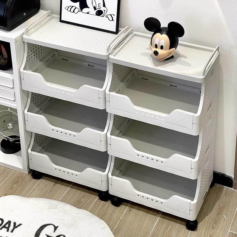 小推车零食收纳筐透气防潮耐用置物架宿舍办公室家用大容量收纳柜