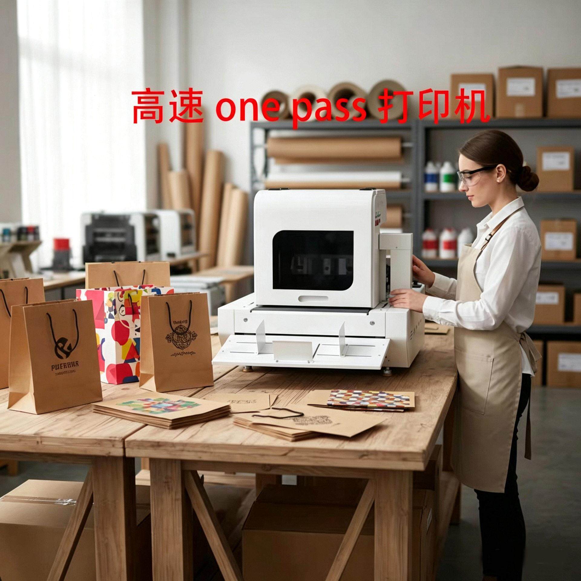 胶合板数码印刷机 木板无版直喷机 家具板材logo图案印刷速工业