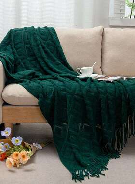 C毯C1毛休圈菱形毯四季针织线毯民宿CC1床位搭毯酒店床毯闲几何子