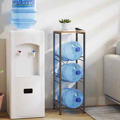 饮用水桶储物架子置物架带木板3层桶装水放置办公室收纳