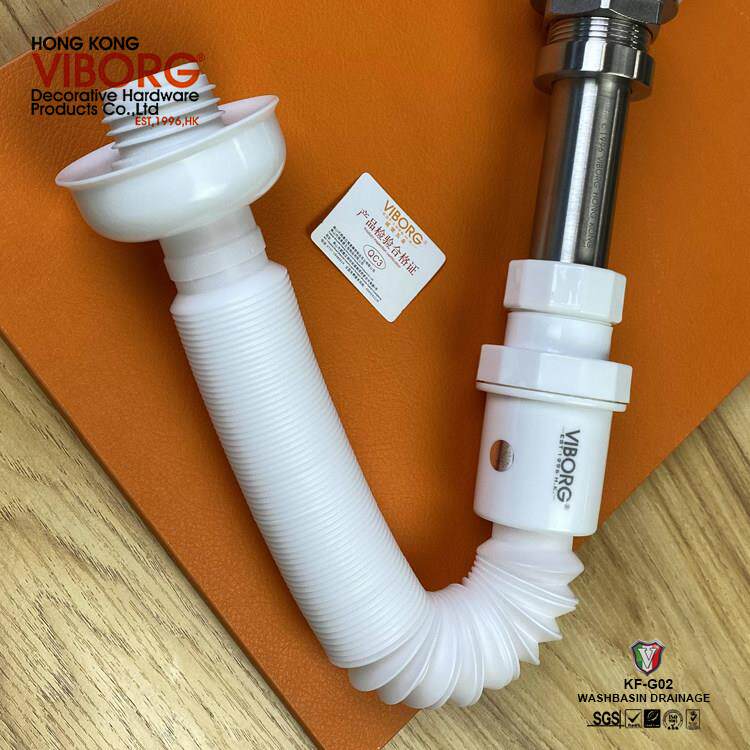 域堡 台盆水盆下水器洗脸盆卫浴下防臭水管配件PVC下水管快速安装