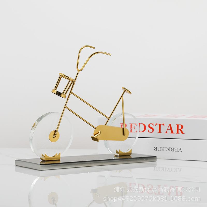 BJ-ZXC00现代欧房水晶行车摆自件直播间样板民宿书房式客厅床头柜