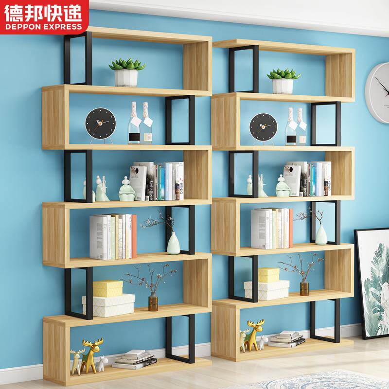源头书架置物架落地客厅隔断收纳展示架子现代简约儿童铁艺多层储