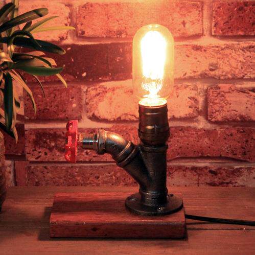 新款直销美式复古个性水管台灯酒吧咖啡馆卧室可调光创意小夜灯