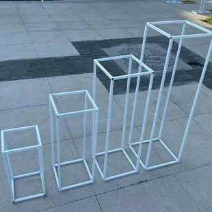 婚庆具架子铁艺金色花几何路引架柱婚礼迎WAV宾区花道花艺布置铁