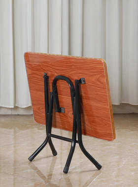 可站立长方形桌子80*50 折桌矮款出租房长方桌可折叠桌子吃饭家用