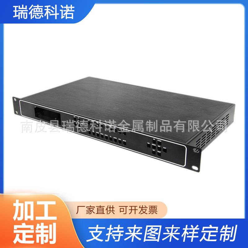 1U喷漆机箱铝合金电脑机箱全铝仪表机箱小型机箱型材机箱